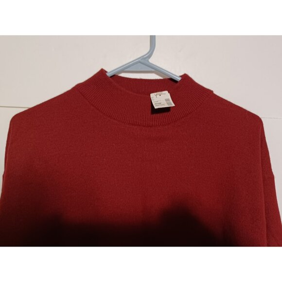 Vintage Euro Flash Sweater Womens XL Maroon Long Sleeve - Picture 2 of 5
